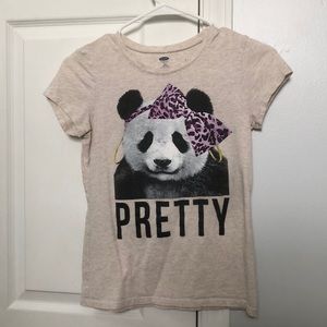 old navy girls large panda shirt